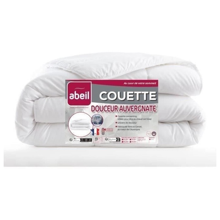 Couette chaude 400gr/m² Douceur Auvergnate - 140 x 200 cm - 1 personne - ABEIL Couette chaude 400gr/m² Douceur Auvergnate - 140 x 200 cm - 1 personne - ABEIL