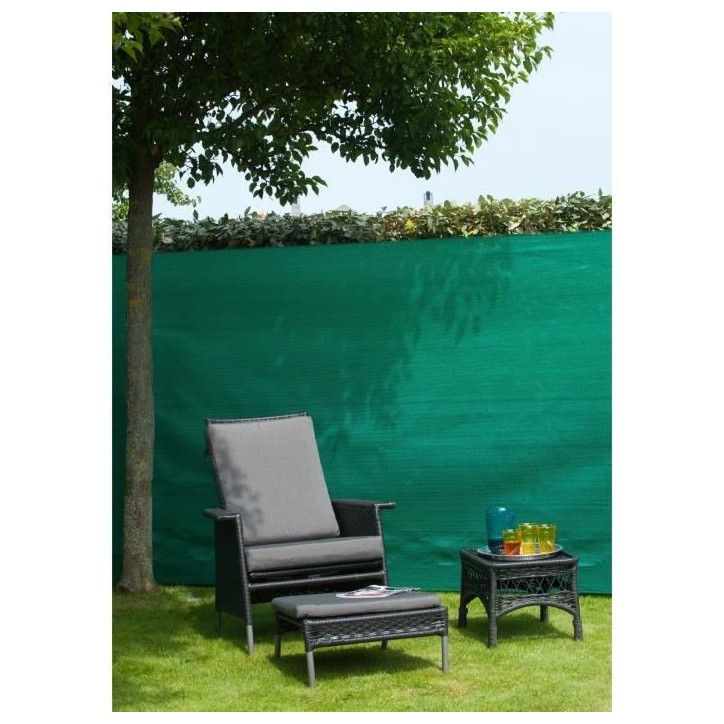 Brise-vue - NATURE - 1x3 m - Occultant 4/5 - Anti-UV - Boutonniere de fixation haut & bas - 200 g/m² - Vert Brise-vue - NATURE - 1x3 m - Occultant 4/5 - Anti-UV - Boutonniere de fixation haut & bas - 200 g/m² - Vert