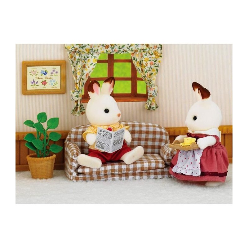 Salon - SYLVANIAN FAMILIES - 5013 Papa Lapin Chocolat et accessoires - Salon - SYLVANIAN FAMILIES - 5013 Papa Lapin Chocolat et accessoires -