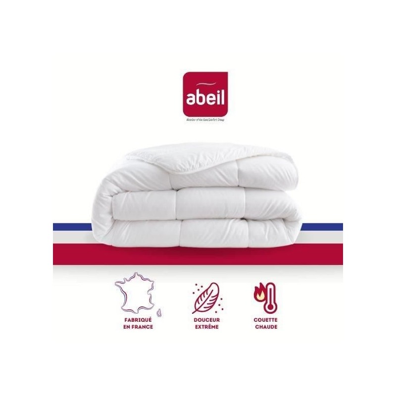 Couette chaude 400gr/m² Douceur Auvergnate - 200 x 200 cm - 2 personn Couette chaude 400gr/m² Douceur Auvergnate - 200 x 200 cm - 2 personn