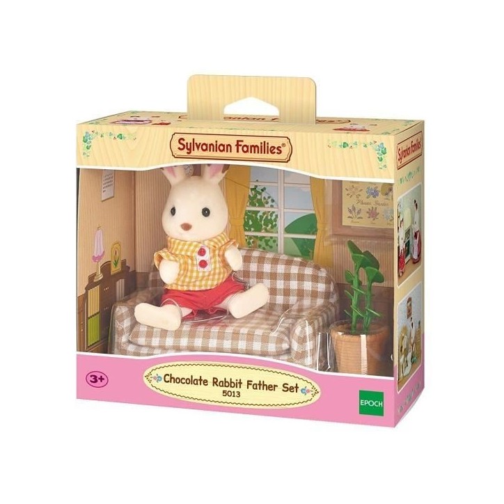 Salon - SYLVANIAN FAMILIES - 5013 Papa Lapin Chocolat et accessoires - Vert - Intérieur Salon - SYLVANIAN FAMILIES - 5013 Papa Lapin Chocolat et accessoires - Vert - Intérieur