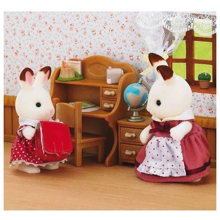 Bureau pour enfant Sylvanian Families - Soeur Lapin Chocolat - Accessoires inclus Bureau pour enfant Sylvanian Families - Soeur Lapin Chocolat - Accessoires inclus