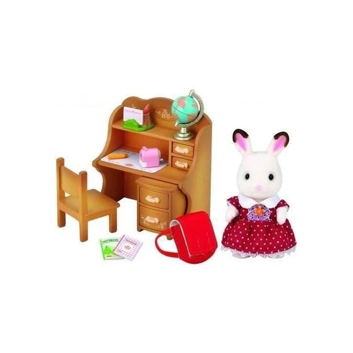 Bureau pour enfant Sylvanian Families - Soeur Lapin Chocolat - Accessoires inclus Bureau pour enfant Sylvanian Families - Soeur Lapin Chocolat - Accessoires inclus