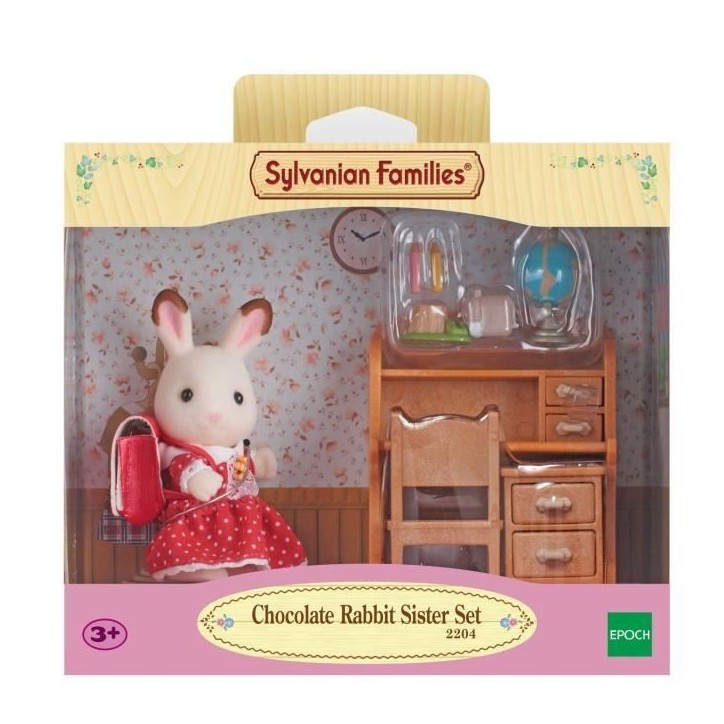Bureau pour enfant Sylvanian Families - Soeur Lapin Chocolat - Accessoires inclus Bureau pour enfant Sylvanian Families - Soeur Lapin Chocolat - Accessoires inclus