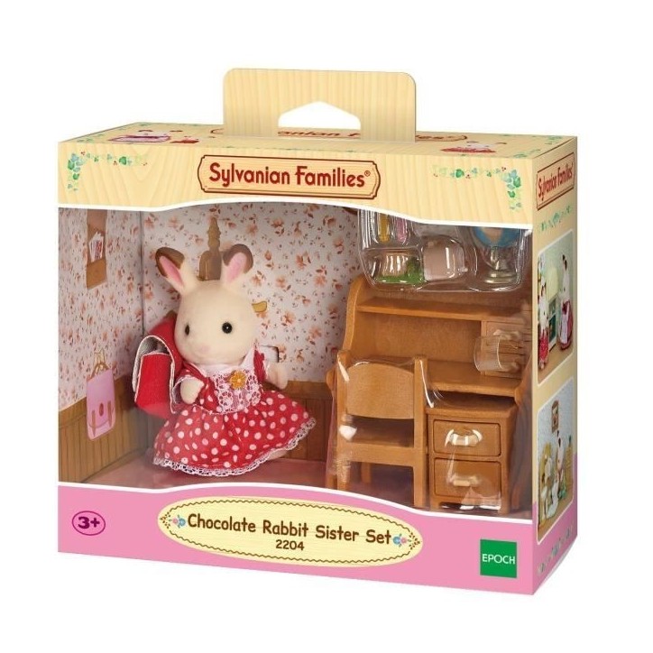 Bureau pour enfant Sylvanian Families - Soeur Lapin Chocolat - Accessoires inclus Bureau pour enfant Sylvanian Families - Soeur Lapin Chocolat - Accessoires inclus