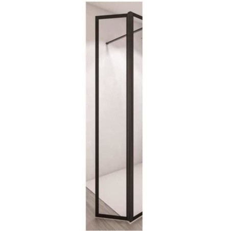 AURYS Porte de douche pivotante BALEARES ATELIER - Verre Timeless 8 mm