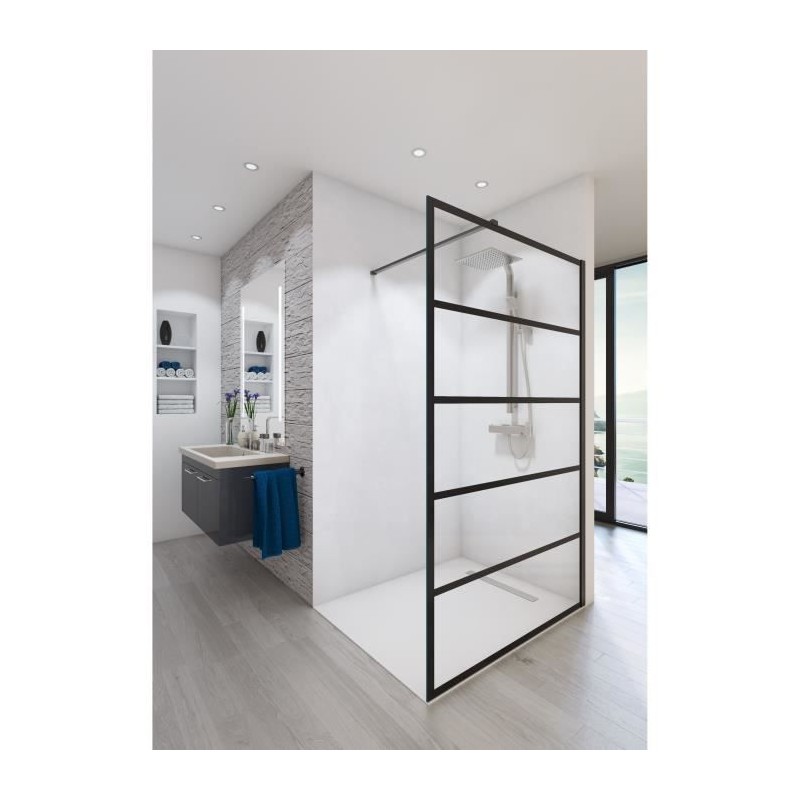 Paroi de douche en kit BALEARES ATELIER N°2 - Saint-Gobain - Verre Ti