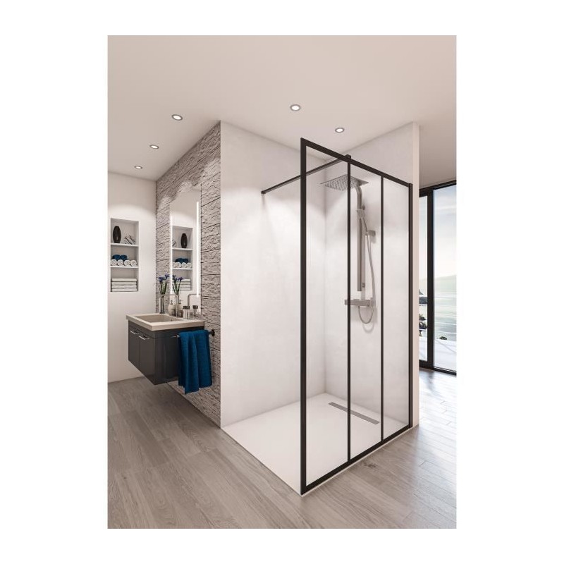AURYS Paroi de douche en kit BALEARES ATELIER N°8 - Verre Timeless 8 AURYS Paroi de douche en kit BALEARES ATELIER N°8 - Verre Timeless 8