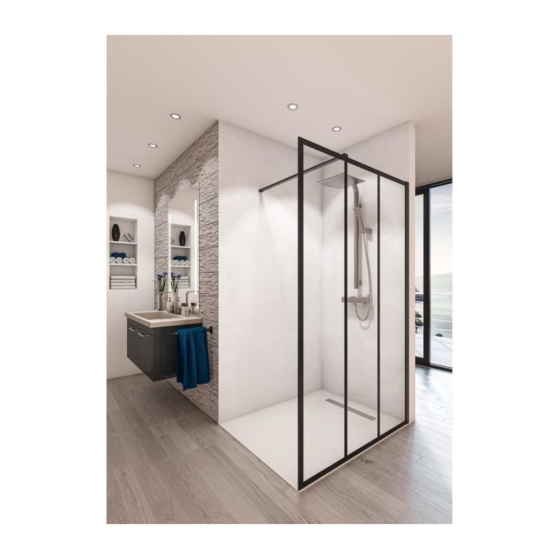 AURYS Paroi de douche en kit BALEARES ATELIER N°8 - Verre Timeless 8 AURYS Paroi de douche en kit BALEARES ATELIER N°8 - Verre Timeless 8