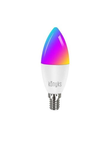 Ampoule LED connectée Wi-Fi + BT, LED E14, Couleurs + blanc réglable - Konyks Antalya E14 Max Easy