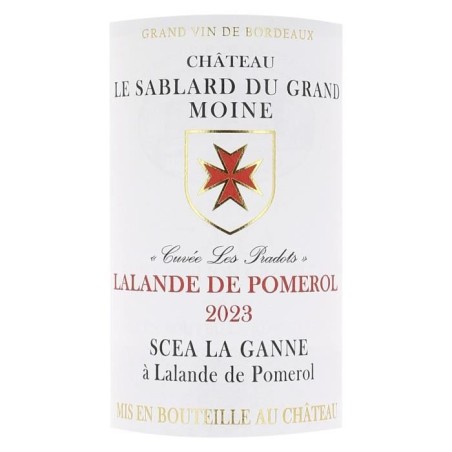 Château La Sablard du Grand Moine 2023 Lalande de Pomerol - Vin rouge de Bordeaux