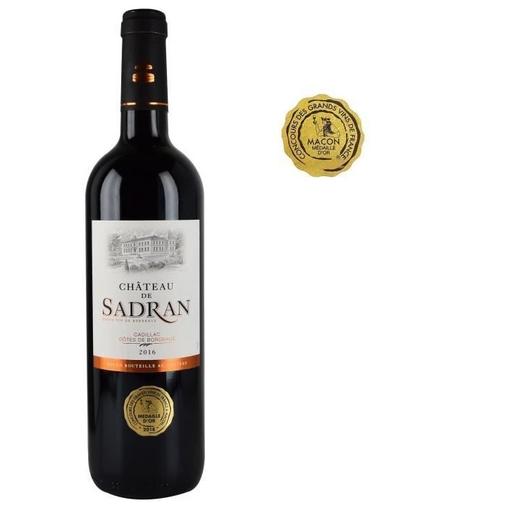 Château de Sadran 2016 Cadillac - Vin rouge de Bordeaux