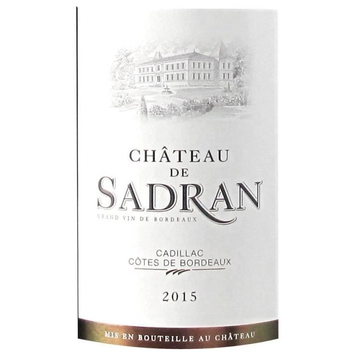 Magnum Château de Sadran 2016 Cadillac Côtes de Bordeaux - Vin rouge de Bordeaux