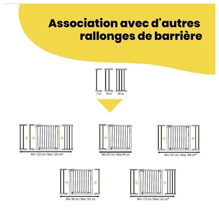 Safety 1st Extension de barriere de sécurité 14 cm Métal Noir Safety 1st Extension de barriere de sécurité 14 cm Métal Noir