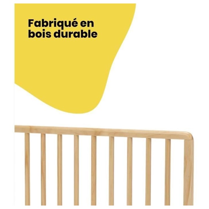Modifier : SAFETY 1ST Wooden Bed Rail 110 cm, Barriere de lit bois, 18 Mois-5 Ans, inclinable, Facile a Plier,Auto-Verrouillage,