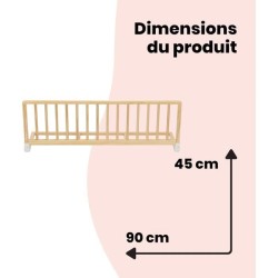 Modifier : SAFETY 1ST Wooden Bed Rail 110 cm, Barriere de lit bois, 18