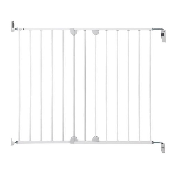 SAFETY 1ST Barriere de sécurité wall-fix extending, largeur de 62 a 102 cm, Ouverture d'une main des 2 sens - métal blanc, fi