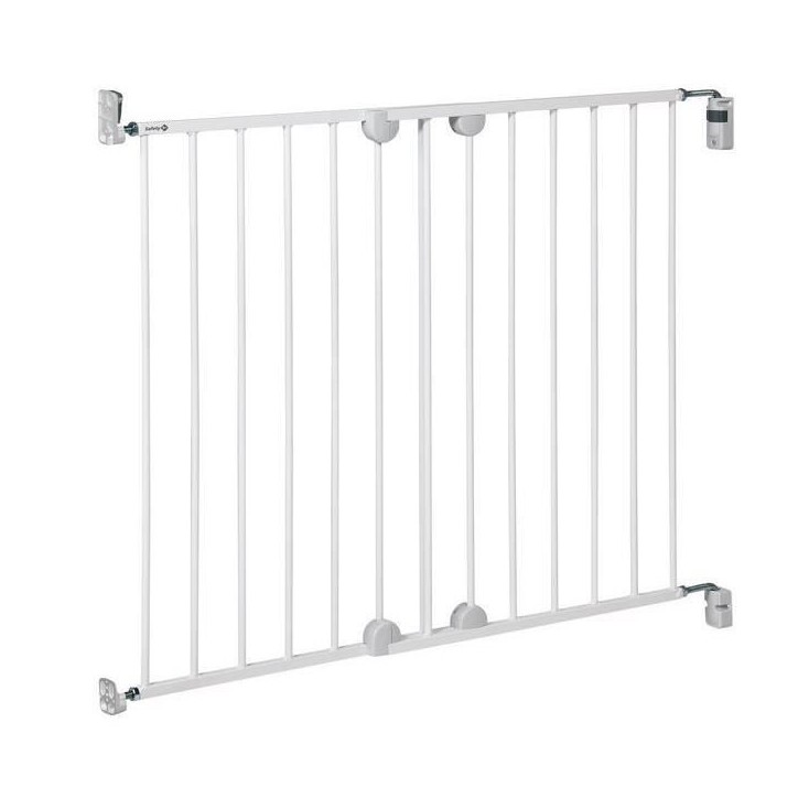 SAFETY 1ST Barriere de sécurité wall-fix extending, largeur de 62 a 102 cm, Ouverture d'une main des 2 sens - métal blanc, fi