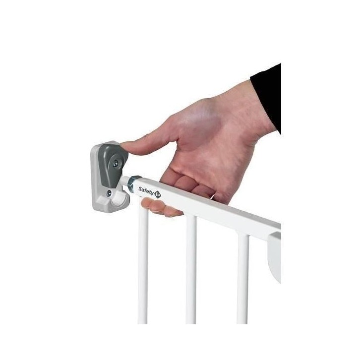 SAFETY 1ST Barriere de sécurité wall-fix extending, largeur de 62 a 102 cm, Ouverture d'une main des 2 sens - métal blanc, fi