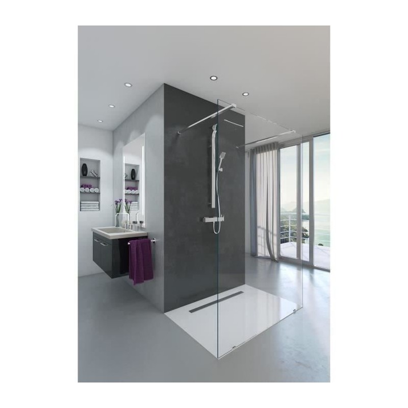 Paroi de douche en kit AURYS BALTIQUE CLAIRE - Verre Timeless 8 mm tre