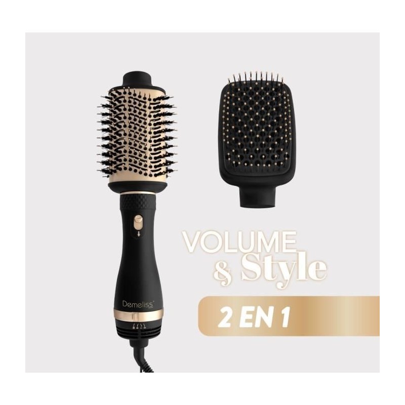 Brosse soufflante - SAINT ALGUE - Demeliss VOLUME & STYLE 2 en 1 - Sec Brosse soufflante - SAINT ALGUE - Demeliss VOLUME & STYLE 2 en 1 - Sec
