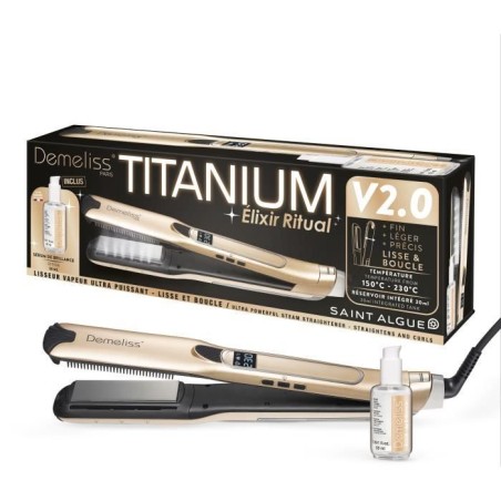 Lisseur vapeur - SAINT ALGUE - Coffret Premium Demeliss TITANIUM V2.0