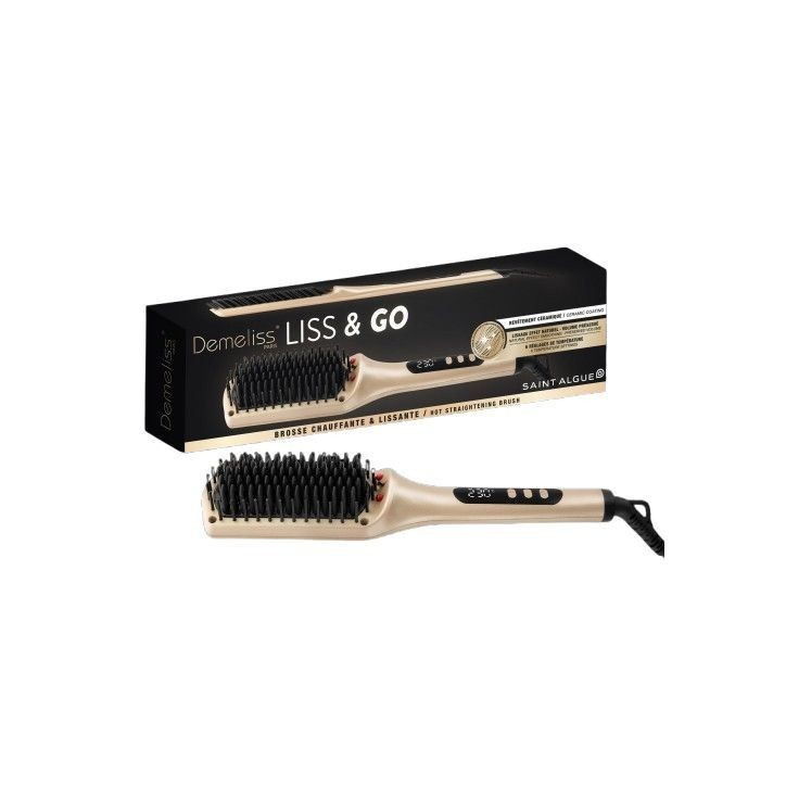 Brosse chauffante et lissante - DEMELISS - 21350 LISS&GO - 6 températures - Jusqu'a 230° C Brosse chauffante et lissante - DEMELISS - 21350 LISS&GO - 6 températures - Jusqu'a 230° C