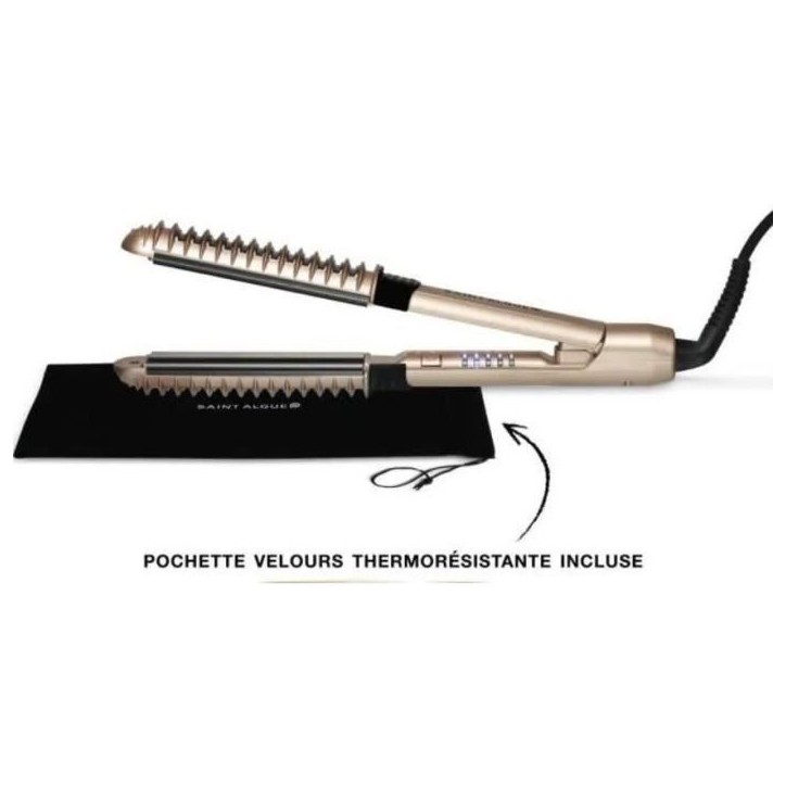 Lisseur - SAINT ALGUE - SAINT ALGUE- Lisseur Boucleur Demeliss XCURLER 2 en 1 - Design Exlusif Anti-Brûlures - 5 Températures Lisseur - SAINT ALGUE - SAINT ALGUE- Lisseur Boucleur Demeliss XCURLER 2 en 1 - Design Exlusif Anti-Brûlures - 5 Températures