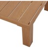 Salon de jardin canapé d'angle - Aluminium effet bois - 4 personnes -