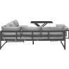 Salon de jardin avec structure en aluminium avec coussins - 7 personne