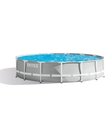 Kit piscine - INTEX - Prism Frame - Tubulaire - ø 4,57m - Gris