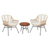 Salon de jardin SUMATRA : table basse + 2 fauteuils - Résine tressée