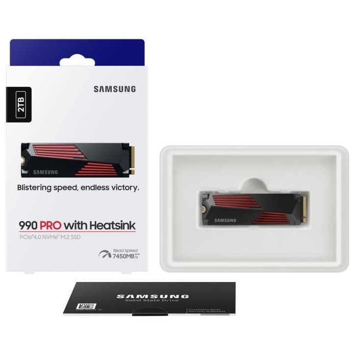 SAMSUNG SSD Interne 990 PRO avec dissipateur 2 To MZ-V9P2T0GW SAMSUNG SSD Interne 990 PRO avec dissipateur 2 To MZ-V9P2T0GW
