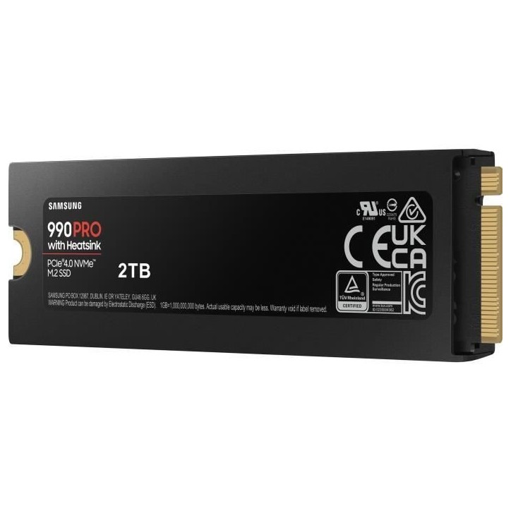 SAMSUNG SSD Interne 990 PRO avec dissipateur 2 To MZ-V9P2T0GW SAMSUNG SSD Interne 990 PRO avec dissipateur 2 To MZ-V9P2T0GW