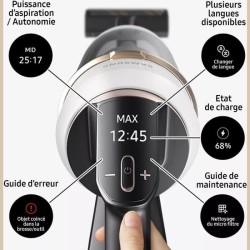 Aspirateur balai - SAMSUNG - Jet 95 complet - 210 AW - 60 min - Noir