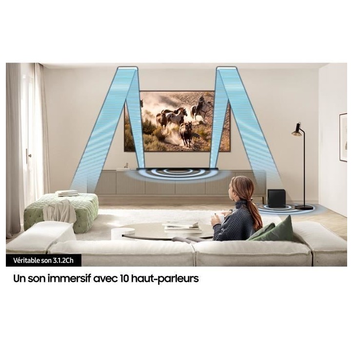 Barre de son - SAMSUNG - HW-S810D - 3.1.2ch - Atmos sans fil - Ultra-fine - Wifi - Bluetooth - Contrôle vocal - Q-Symphony 3.0