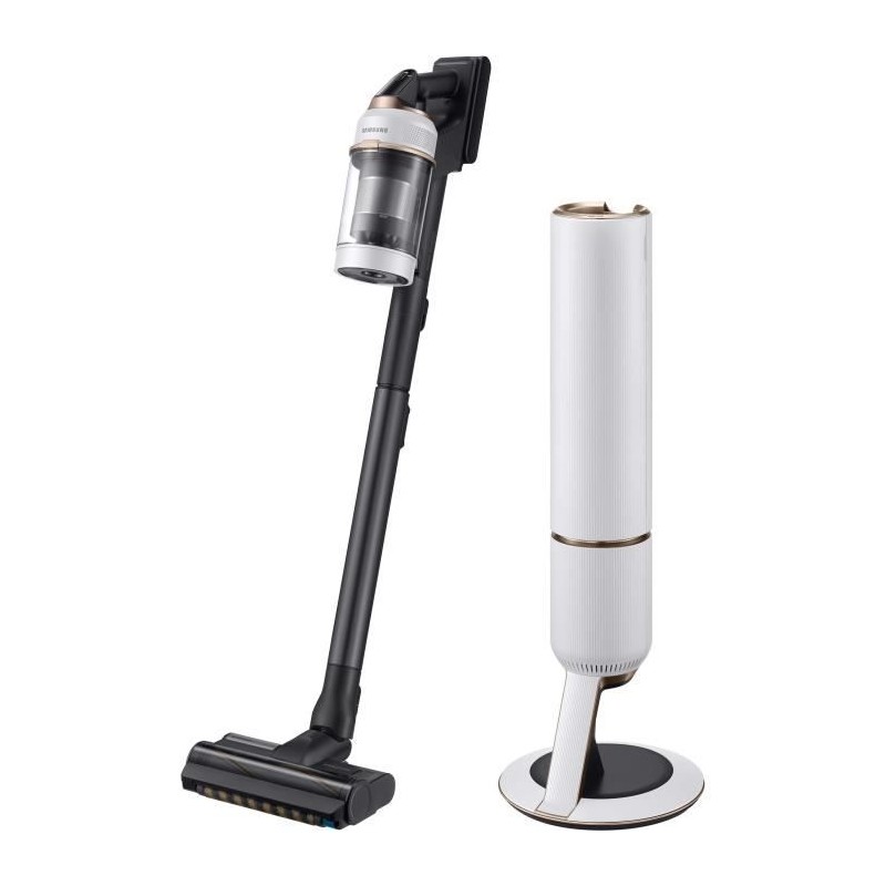 SAMSUNG Bespoke Jet Plus Pet VS20B95823W - Aspirateur Balai + Clean St SAMSUNG Bespoke Jet Plus Pet VS20B95823W - Aspirateur Balai + Clean St