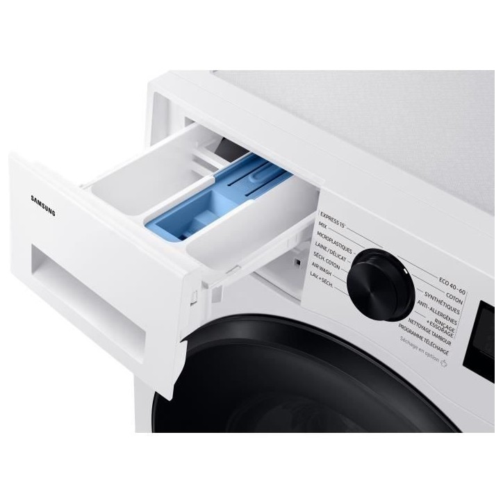 Lave-linge séchant SAMSUNG AI ecobubble™ WD90DG5B15BE - 9 / 6 kg - L60cm - 1400 trs/min - Blanc