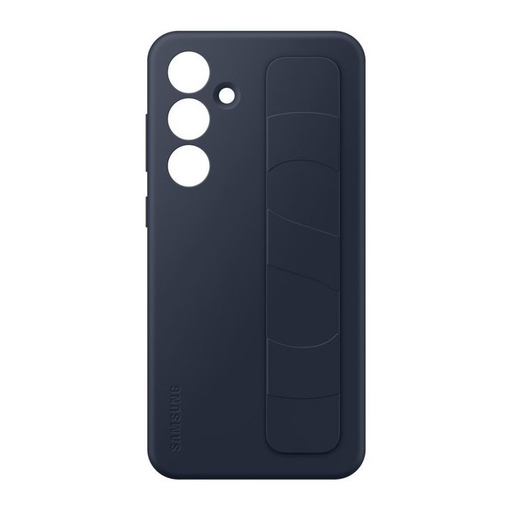 Coque en silicone avec laniere pour Samsung Galaxy S24 FE Bleu foncé Coque en silicone avec laniere pour Samsung Galaxy S24 FE Bleu foncé