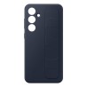 Coque en silicone avec laniere pour Samsung Galaxy S24 FE Bleu foncé