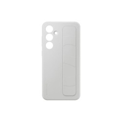 Coque en silicone avec laniere pour Samsung Galaxy S24 FE Gris