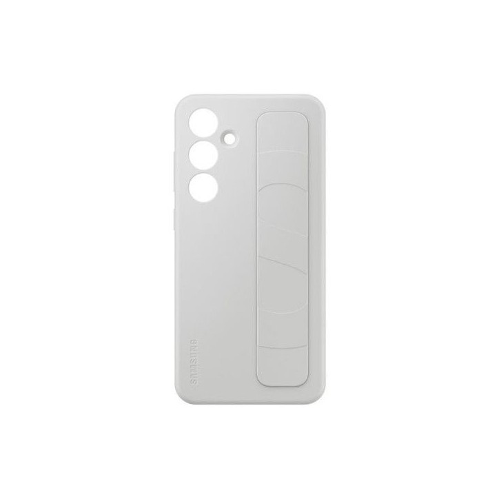 Coque en silicone avec laniere pour Samsung Galaxy S24 FE Gris Coque en silicone avec laniere pour Samsung Galaxy S24 FE Gris