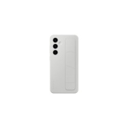 Coque en silicone avec laniere pour Samsung Galaxy S24 FE Gris