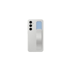 Coque en silicone avec laniere pour Samsung Galaxy S24 FE Gris