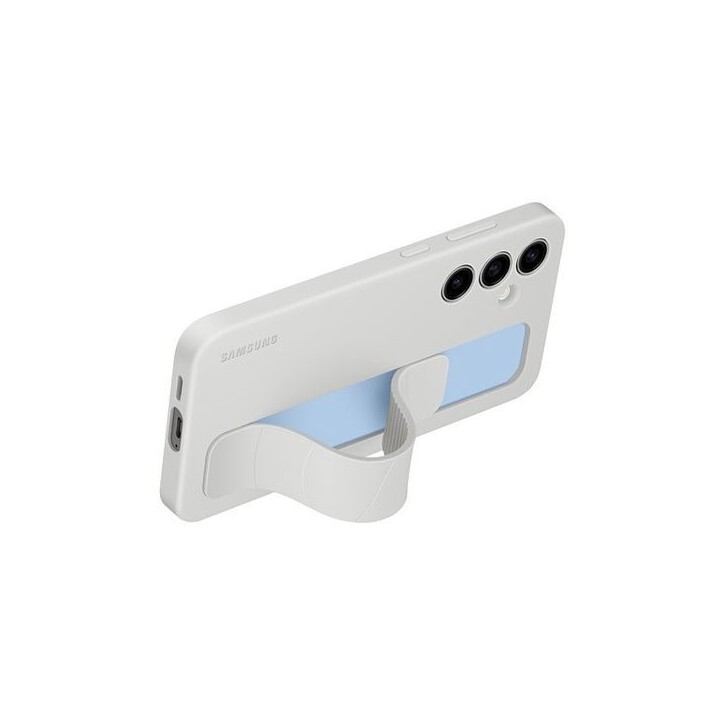 Coque en silicone avec laniere pour Samsung Galaxy S24 FE Gris Coque en silicone avec laniere pour Samsung Galaxy S24 FE Gris