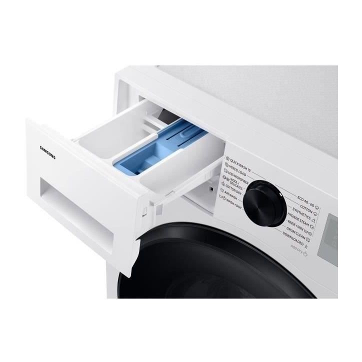 Lave-linge séchant SAMSUNG AI ecobubble™ WD11DG5B15BH - 11 / 6 kg - L60cm - 1400 trs/min - Blanc Lave-linge séchant SAMSUNG AI ecobubble™ WD11DG5B15BH - 11 / 6 kg - L60cm - 1400 trs/min - Blanc
