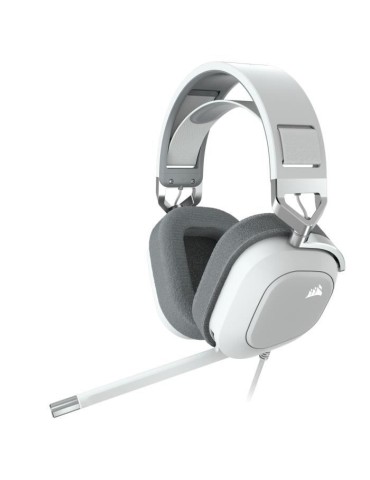 Casque Gaming Filaire CORSAIR HS80 RGB USB Son Surround 7.1 Microphone Omnidirectionnel Blanc