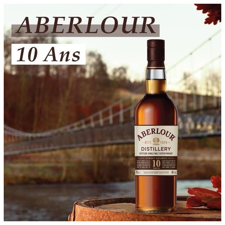Aberlour - 10 ans - Whisky Ecossais Single Malt - 40,0% Vol. - 70cl avec etui