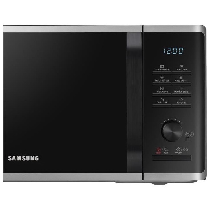 Micro-ondes solo - SAMSUNG - MS23K3555ES - Acier inoxydable - 23L - Contrôle électronique + bouton - Fonction maintien au chau Micro-ondes solo - SAMSUNG - MS23K3555ES - Acier inoxydable - 23L - Contrôle électronique + bouton - Fonction maintien au chau