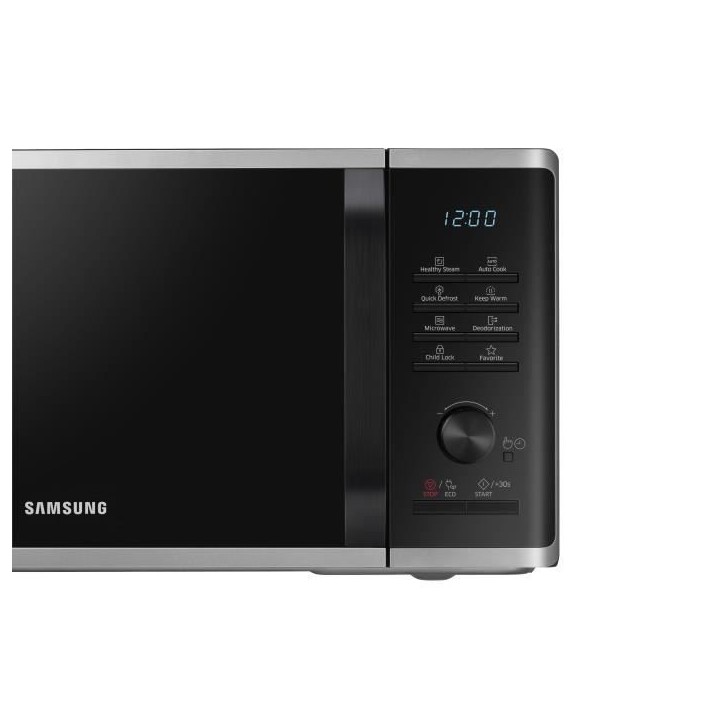 Micro-ondes solo - SAMSUNG - MS23K3555ES - Acier inoxydable - 23L - Contrôle électronique + bouton - Fonction maintien au chau Micro-ondes solo - SAMSUNG - MS23K3555ES - Acier inoxydable - 23L - Contrôle électronique + bouton - Fonction maintien au chau
